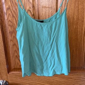 Green flowy spaghetti strap